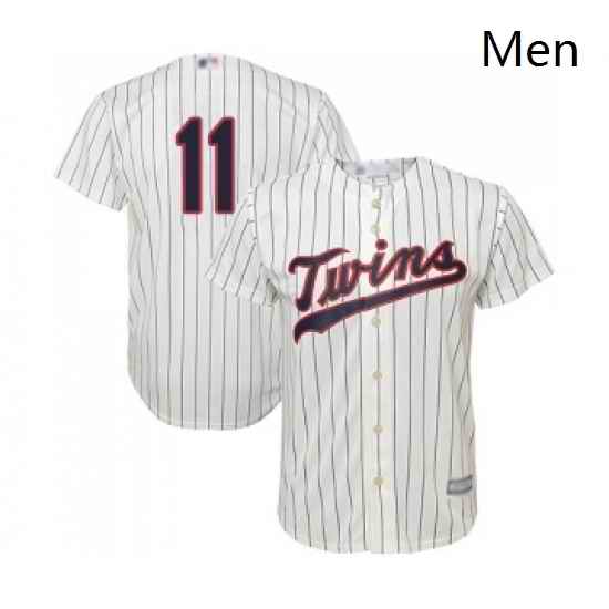 Mens Minnesota Twins 11 Jorge Polanco Replica Cream Alternate Cool Base Baseball Jersey